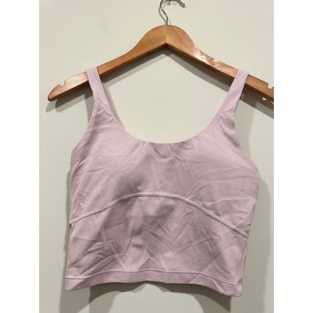 Crz‎ yoga Tank Top Lavender Built In Shelf Bra Cropped Womens 6